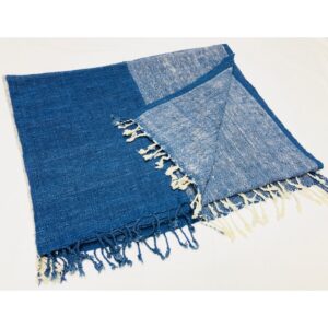 Handspun Cotton Two-Tone Throws -Indigo