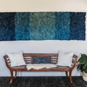 Wild Silk Color Field Wall Hanging - Indigo