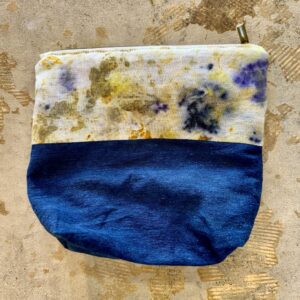 Hand Dyed Velvet & Linen Cosmetic Bag
