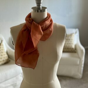 Terra Cotta- Silk Chiffon Scarf