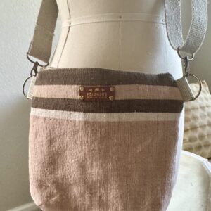 Modern Pink Stripe Purse - Medium