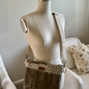 Brown & Cream Stripe Purse - Large